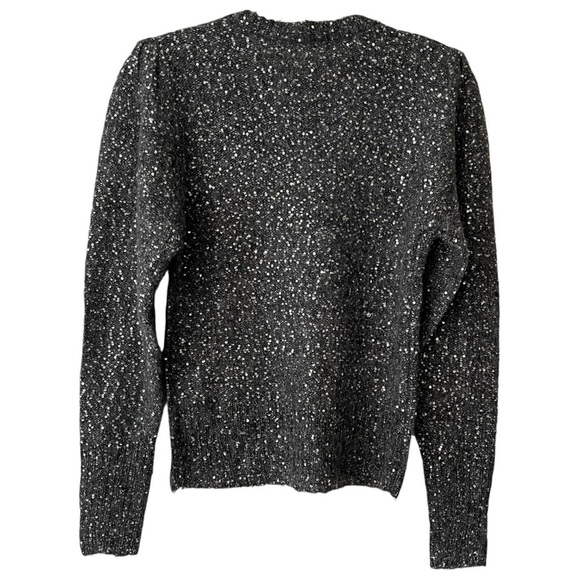 FRAME Sequin Sweater Smoke Heather - Picture 5 of 10